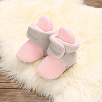 Velcro Design Cotton Fabric Baby Shoes - PrettyKid