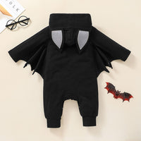 Baby Boys Cartoon Bat Heart Print Long Sleeve Halloween Jumpsuit Wholesale Baby Clothes Suppliers - PrettyKid