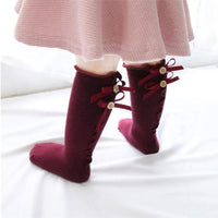 Toddler Girls Ruffle Knee-High Stockings - PrettyKid