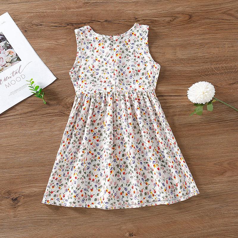 Toddler Girl Sleeveless Floral Dress - PrettyKid