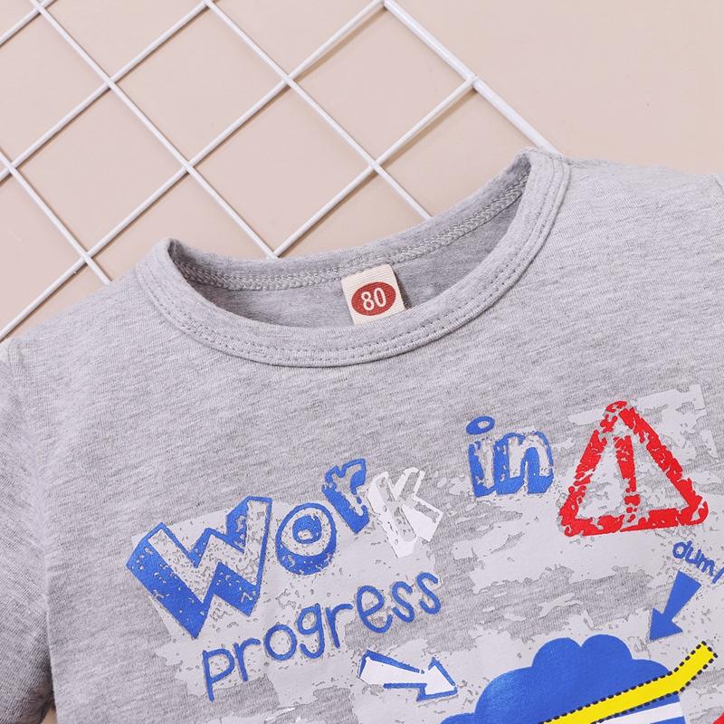 Baby Boy Truck Pattern T-shirt & Shorts Children's Clothing - PrettyKid