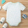 Baby Boys And Girls Clouds Short Sleeve Concealed Button Bodysuit Wholesale Baby Onesies - PrettyKid