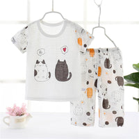 Toddler Boy Cartoon Pattern Pajamas Sets - PrettyKid