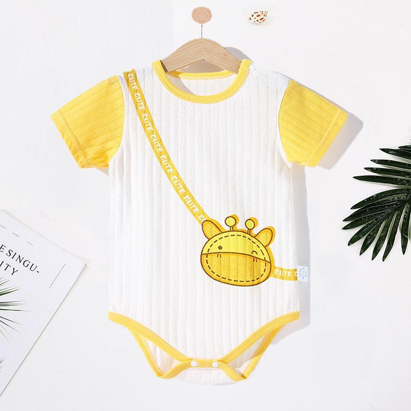 Baby Animal Pattern Summer Bodysuit - PrettyKid