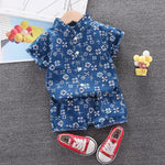 2-piece Floral Short Sleeve Shirt & Floral Shorts for Children Boy - PrettyKid