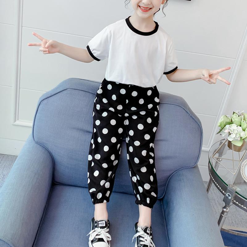 Girl T-shirt & Polka Dot Pants - PrettyKid