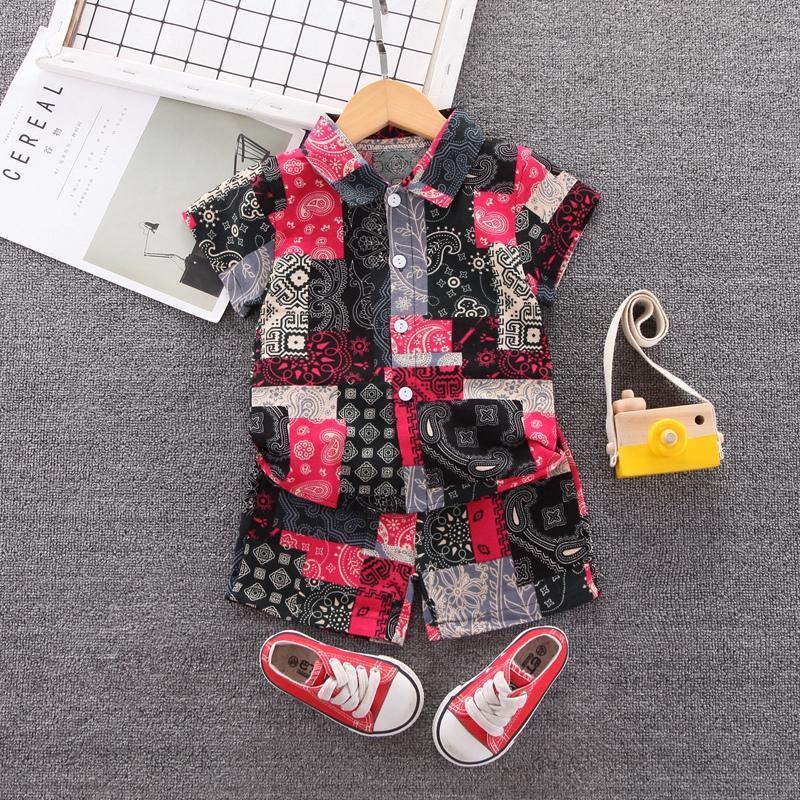 Toddler Boy Boho Shirt Suit Children's Clothing - PrettyKid