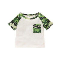 Baby Boy Pocket Camouflage Print T-Shirt Baby Tee Shirts Wholesale - PrettyKid