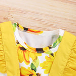 Pretty Floral Ruffled Bodysuit, Suspender Skirt with Headband Set Children's Clothing - PrettyKid