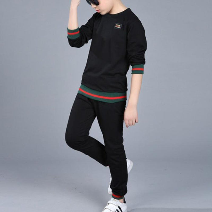 Boy Stripes Sweatshirt & Pants Children's Clothing - PrettyKid