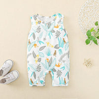 Baby Tropical Pattern Cotton Summer Bodysuit - PrettyKid