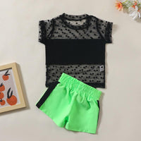 Grow Girl Chiffon T-shirt & Sporty Shorts - PrettyKid