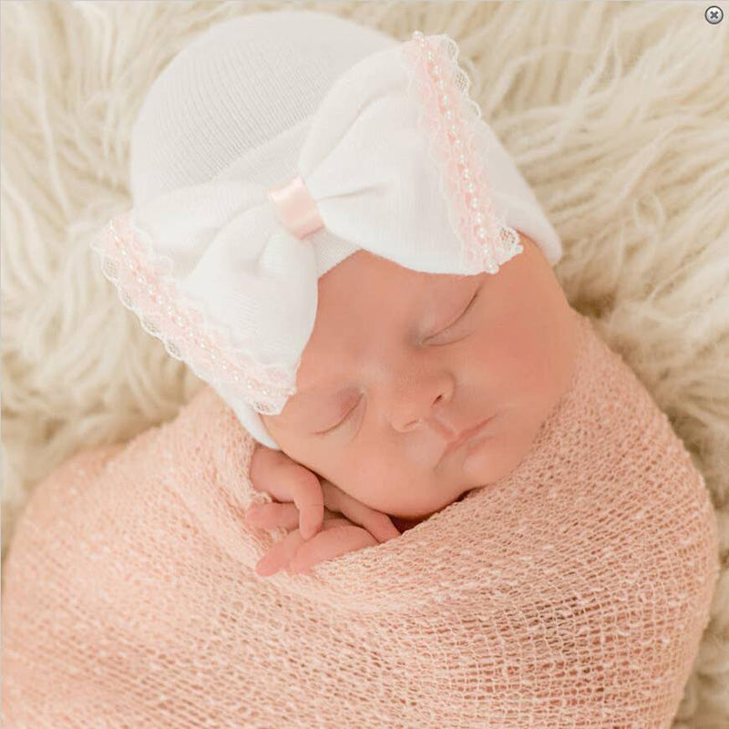 Wholesale Baby Lace Bowknot Decor Hat in Bulk - PrettyKid