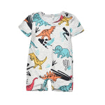 Crew Neck Dinosaur Print Top T-Shirt Bodysuit Mommy And Me Wholesale - PrettyKid