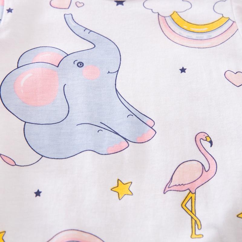 Elephant Pattern Jumpsuit for Baby Girl Children's Clothing - PrettyKid