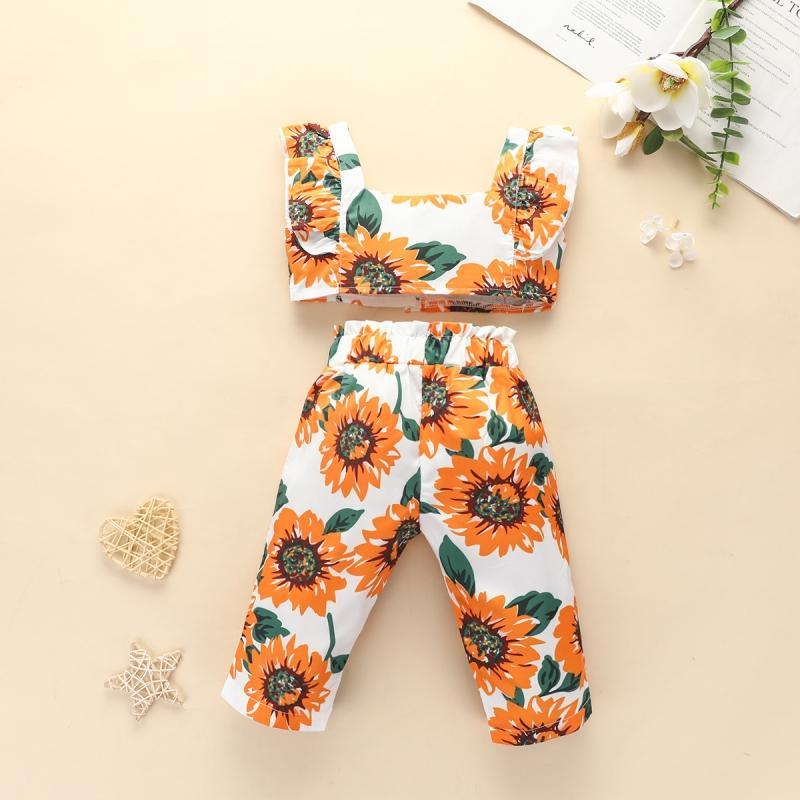 2-piece Sunflower Suit for Toddler Girl - PrettyKid