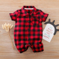 Plaid Bodysuit for Baby Boy Wholesale children's clothing - PrettyKid