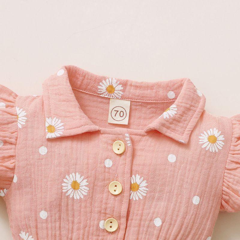 Baby Girl Floral Pattern Bodysuit - PrettyKid