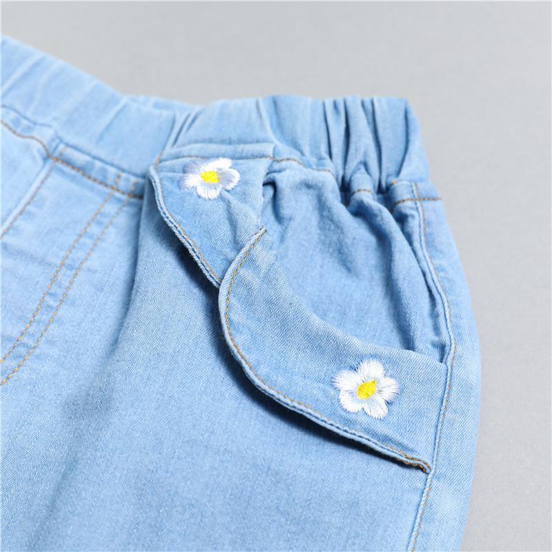 Grow Girl Embroidered Denim Shorts - PrettyKid