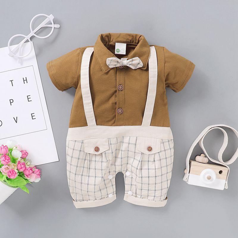 Gentleman Bow Decor Jumpsuit for Baby Boy Children's Clothing - PrettyKid