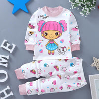 Baby Bear Print Sweatshirt And Trousers Baby Clothes Set - PrettyKid