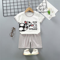 Grow Boy Cow Pattern Pajamas Sets - PrettyKid