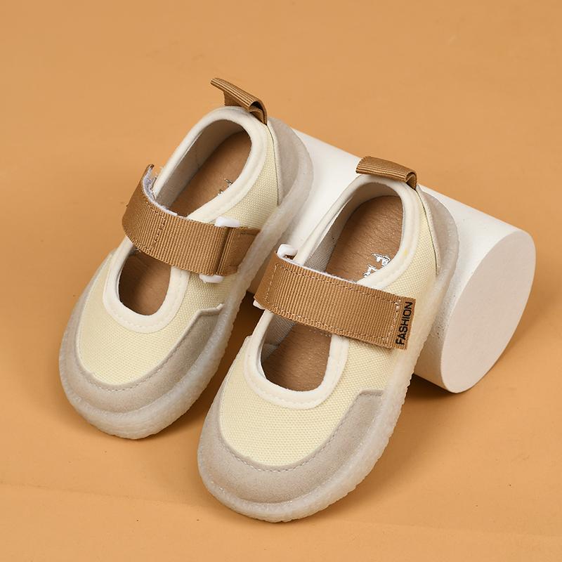 dhgate baby boy clothes Toddler Girl's Plain Canvas Velcro Shoes Wholesale - PrettyKid