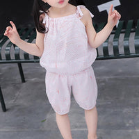 2-piece Geometric Pattern Tops & Shorts for Toddler Girl - PrettyKid