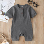 Solid Short Sleeve Jumpsuit for Baby Wholesale children's clothing - PrettyKid