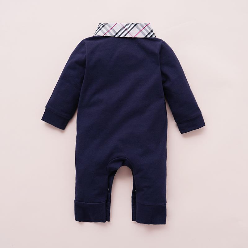 Casual Plaid Lapel Collar Jumpsuit for Baby Children's clothing wholesale - PrettyKid