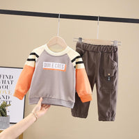 2-piece Color-block Sweatshirt & Pants for Children Boy - PrettyKid