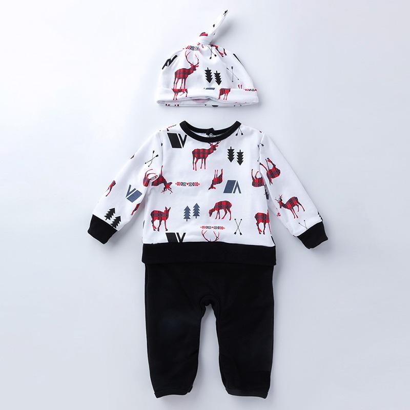 2-piece Cartoon Jumpsuits and Hat Sets for Baby - PrettyKid