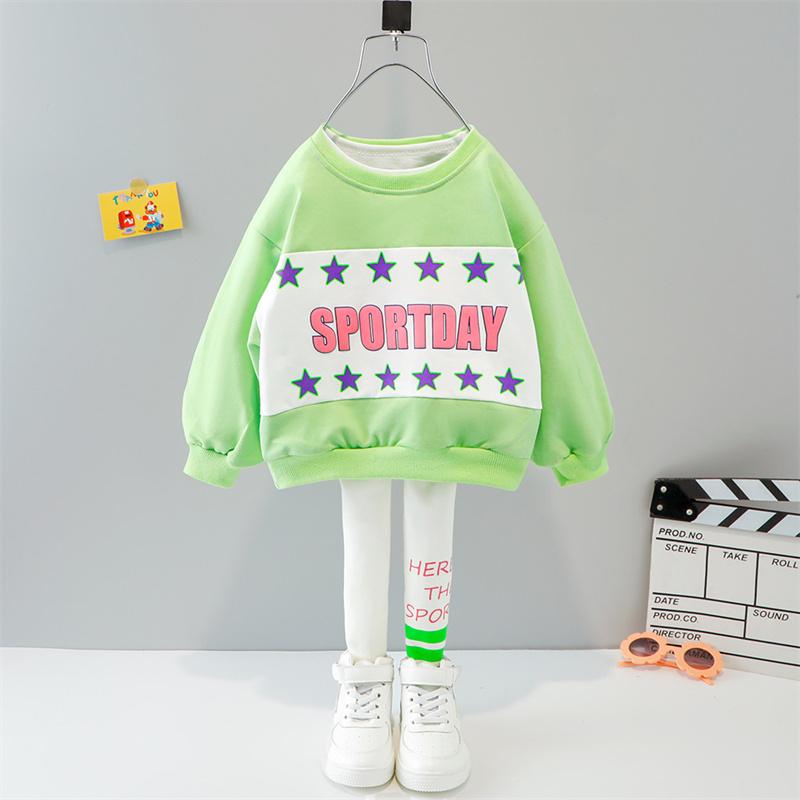 wholesale baby clothes near me Baby Letter Pattern Long Sleeves Top & Pants - PrettyKid