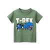 18M-9Y Toddler Boys Dinosaur Letter Crew Neck T-Shirts Wholesale Boys Boutique Clothing - PrettyKid
