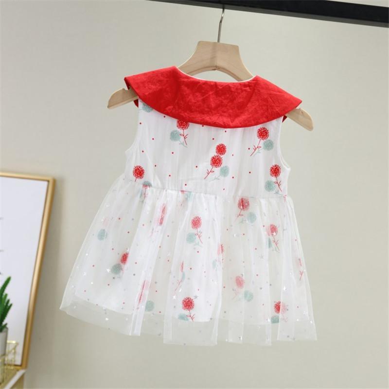 Floral Printed Mesh Dress for Baby Girl - PrettyKid