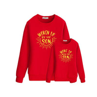 wholesale kids jeans Parent-Child Letter Pattern Sweatshirt - PrettyKid