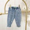 9M-6Y Floral Colorblock Skinny Jeans Cute Toddler Girl Clothes Wholesale - PrettyKid