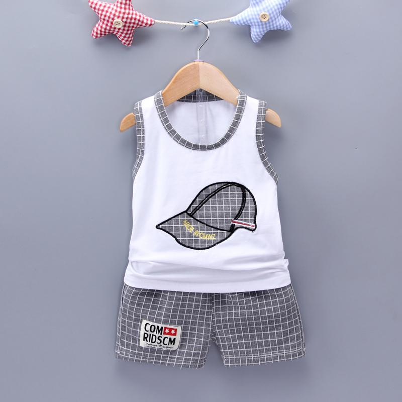 2pcs Fashion Plaid Solid Print Top and Pants Wholesale children's clothing - PrettyKid