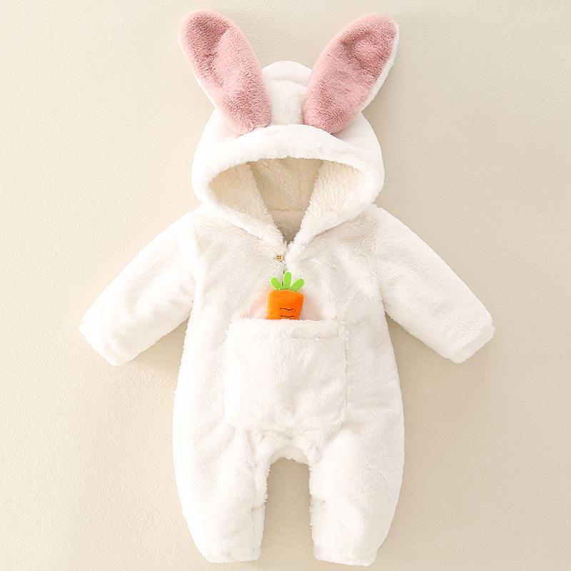 Carrot Pattern Extra Thick Jumpsuit for Baby - PrettyKid