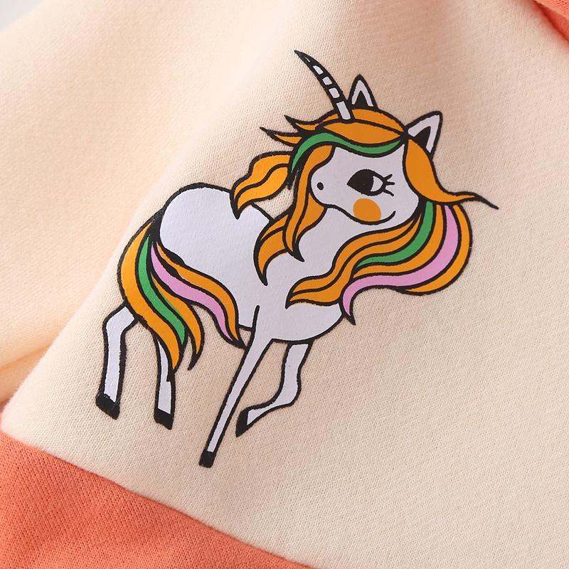 Unicorn Pattern Hoodie for Baby Girl - PrettyKid
