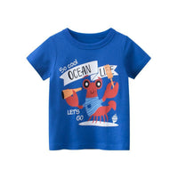 Grow Boy Octopus Pattern T-shirt - PrettyKid