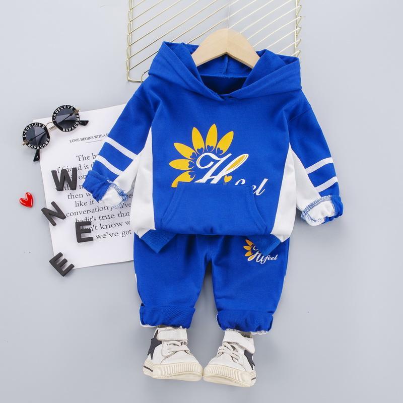 2-piece Color-block Hoodie & Pants for Children Boy - PrettyKid