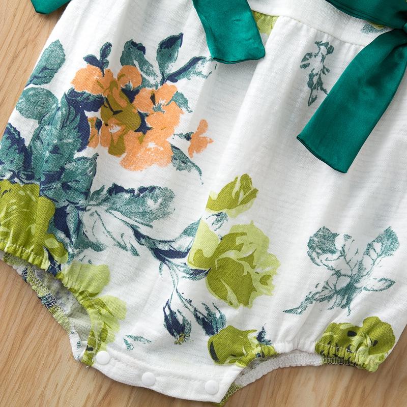 Baby Girl Floral Pattern Bodysuit Children's Clothing - PrettyKid