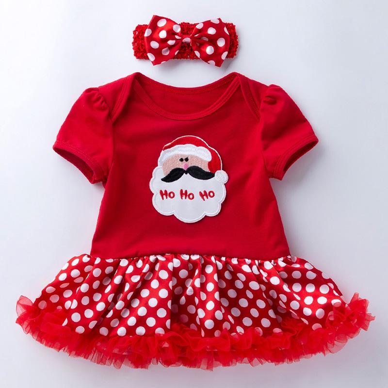 2-piece Cartoon Romper-skirt and Bow Headband Sets for Baby Girl - PrettyKid