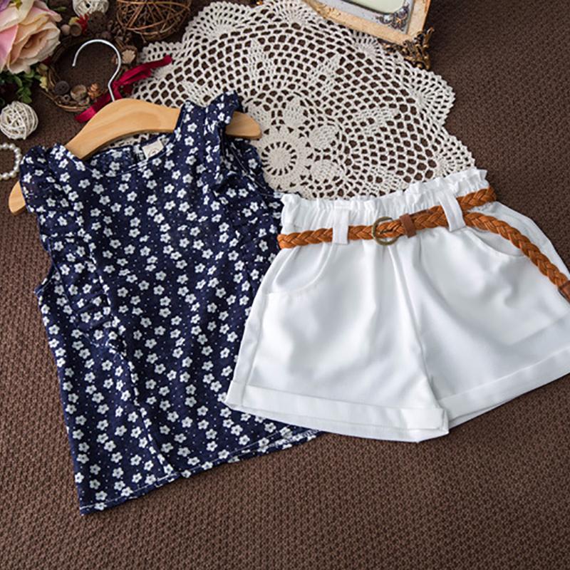 2-piece Floral Sleeveless Top & Shorts for Toddler Girl - PrettyKid