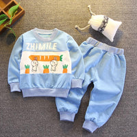 2-piece Rabbit Pattern Sweatshirt & Pants for Toddler Girl - PrettyKid