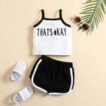 3-24M Baby Girl Outfit Sets Color-Blocking Irregular Suspenders Wholesale Baby Clothes - PrettyKid