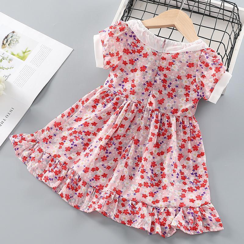 Grow Girl Flower Patten Print Palace Dress - PrettyKid