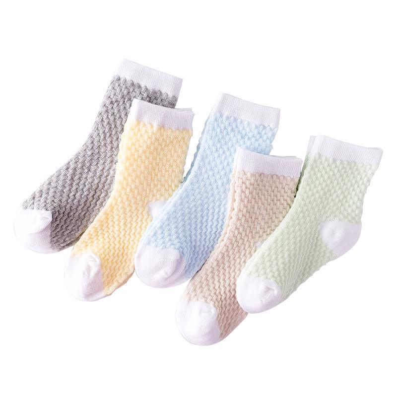 5-piece Cotton Mesh Socks - PrettyKid