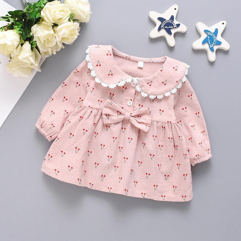 Cherry Printed Lace Dress for Toddler Girl - PrettyKid